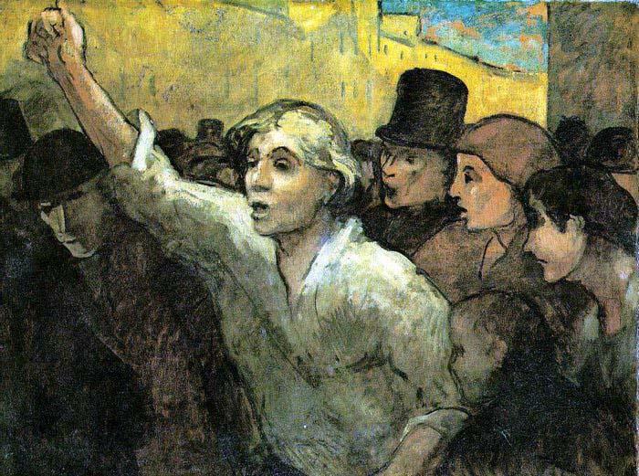Honore  Daumier The Uprising Norge oil painting art